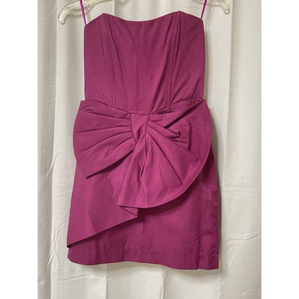 Double Zero Vintage Y2K Strapless Bow Dress cocktail Mini Cotton blend S